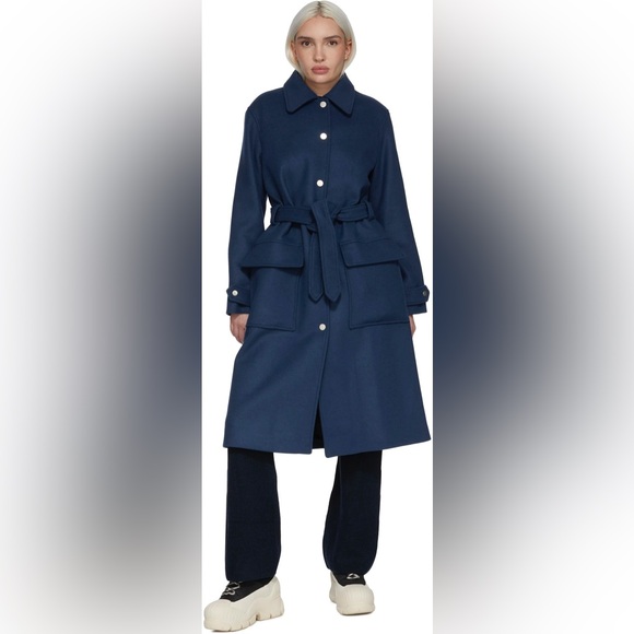 A.P.C. Angelita Long Wool Coat - New - Picture 12 of 13